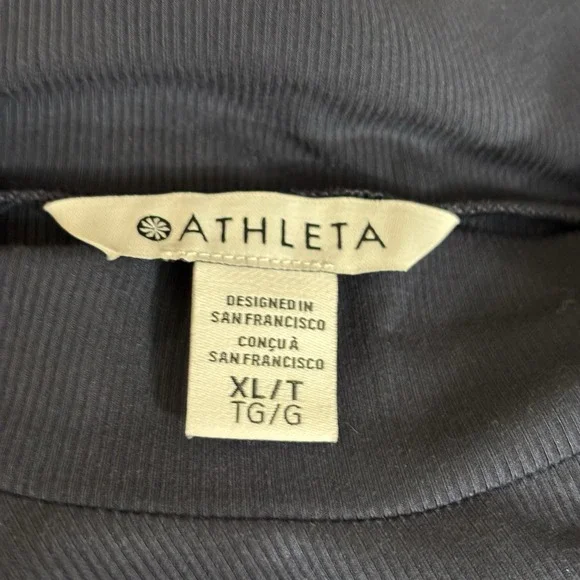 NWT Athleta Navy Signature Rib Dress Womens XLT Stretch Lightweight RTV$99 - Picture 4 of 8